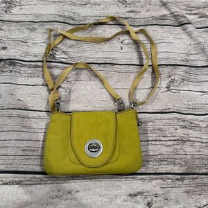 Baggalini Crossbody Convertible 3 Pocket Wallet in Mustard Yellow